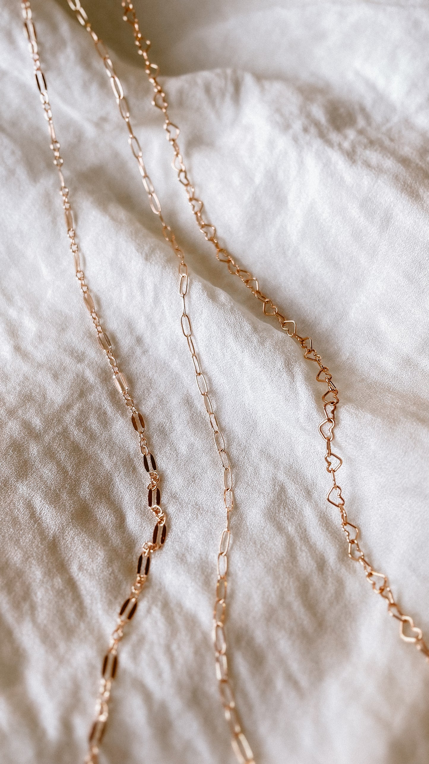 Habibti Heart Chain in 14k ROSE gf // RESERVATION for IN-PERSON Permanent Jewelry
