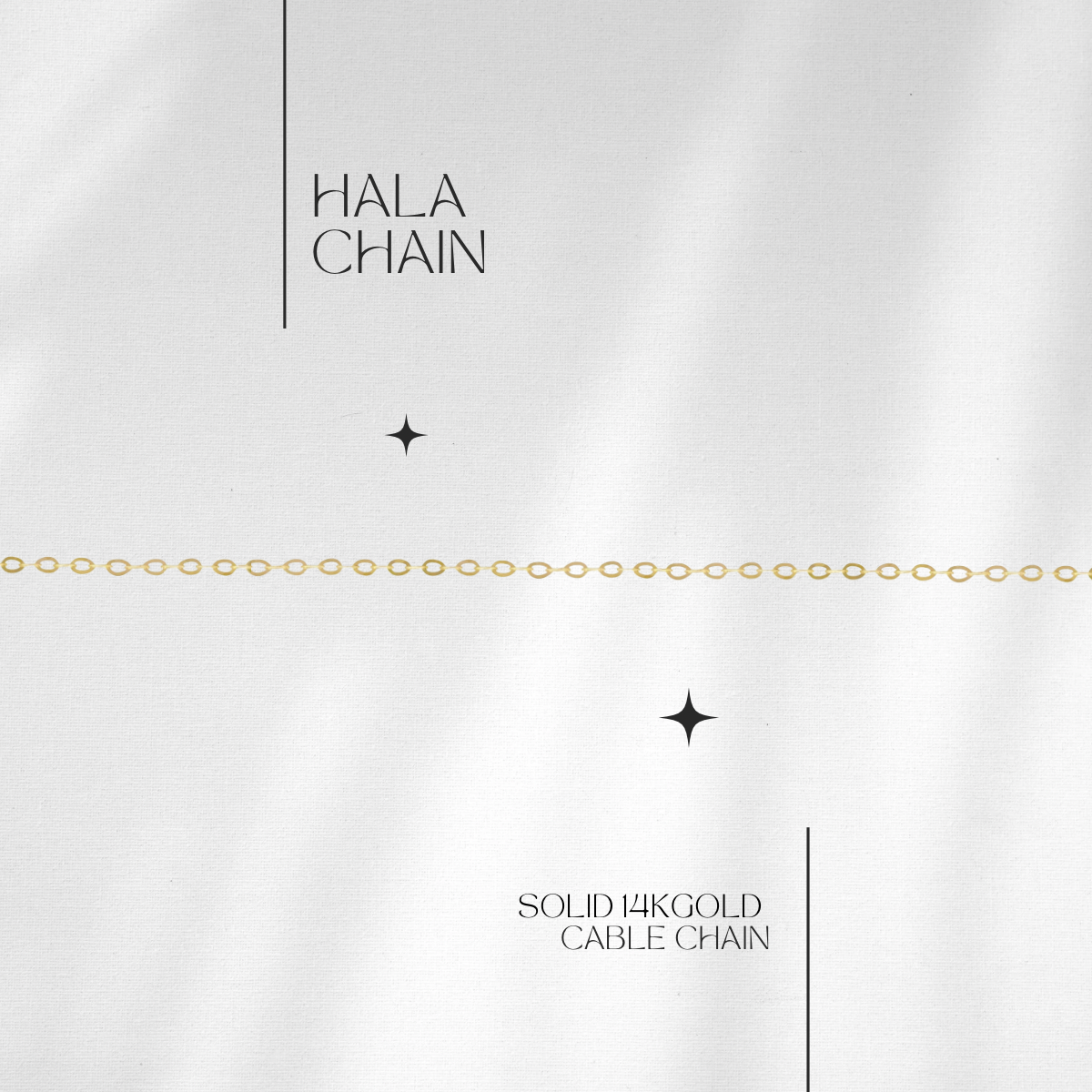 Hala Solid Gold Rolo Chain // RESERVATION for IN-PERSON Permanent Jewelry