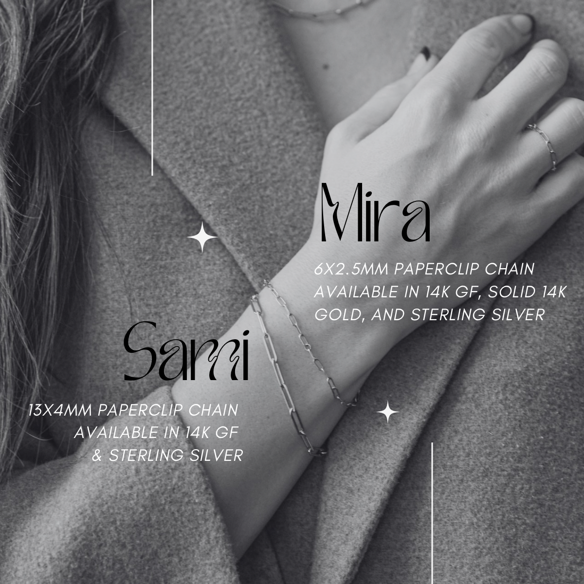 NEW Sami Premium Paperclip Chain in Sterling // RESERVATION for IN-PERSON Permanent Jewelry
