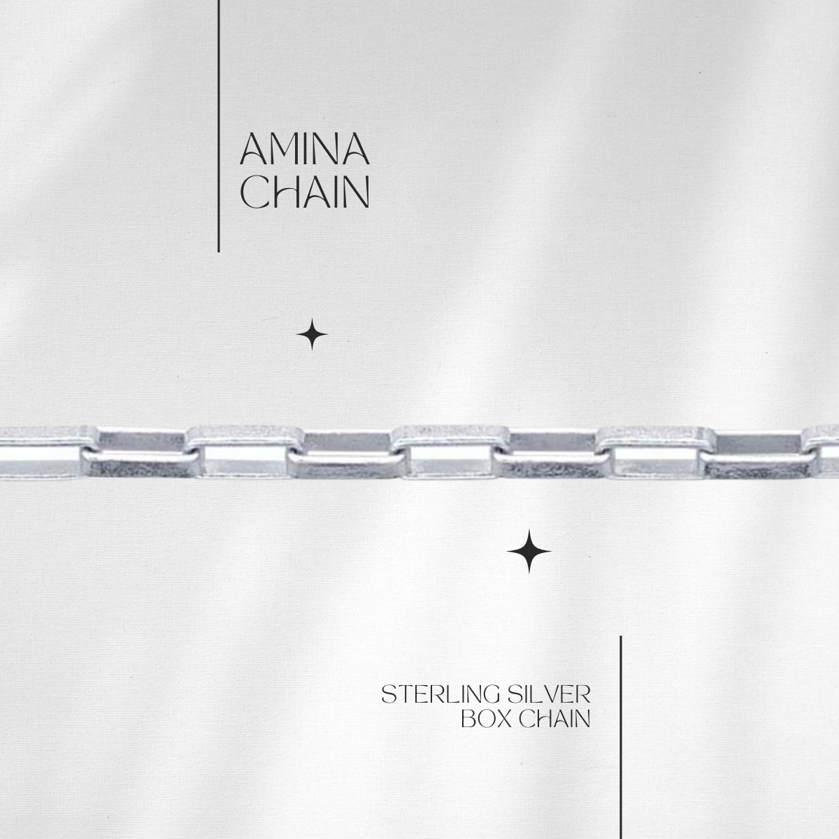 NEW Amina Box Chain in Sterling // RESERVATION for IN-PERSON Permanent Jewelry
