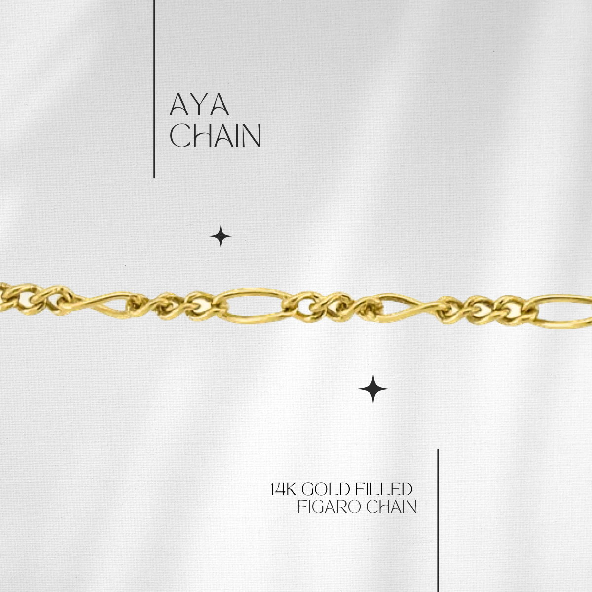 Aya Figaro Chain in 14k GF// RESERVATION for IN-PERSON Permanent Jewelry