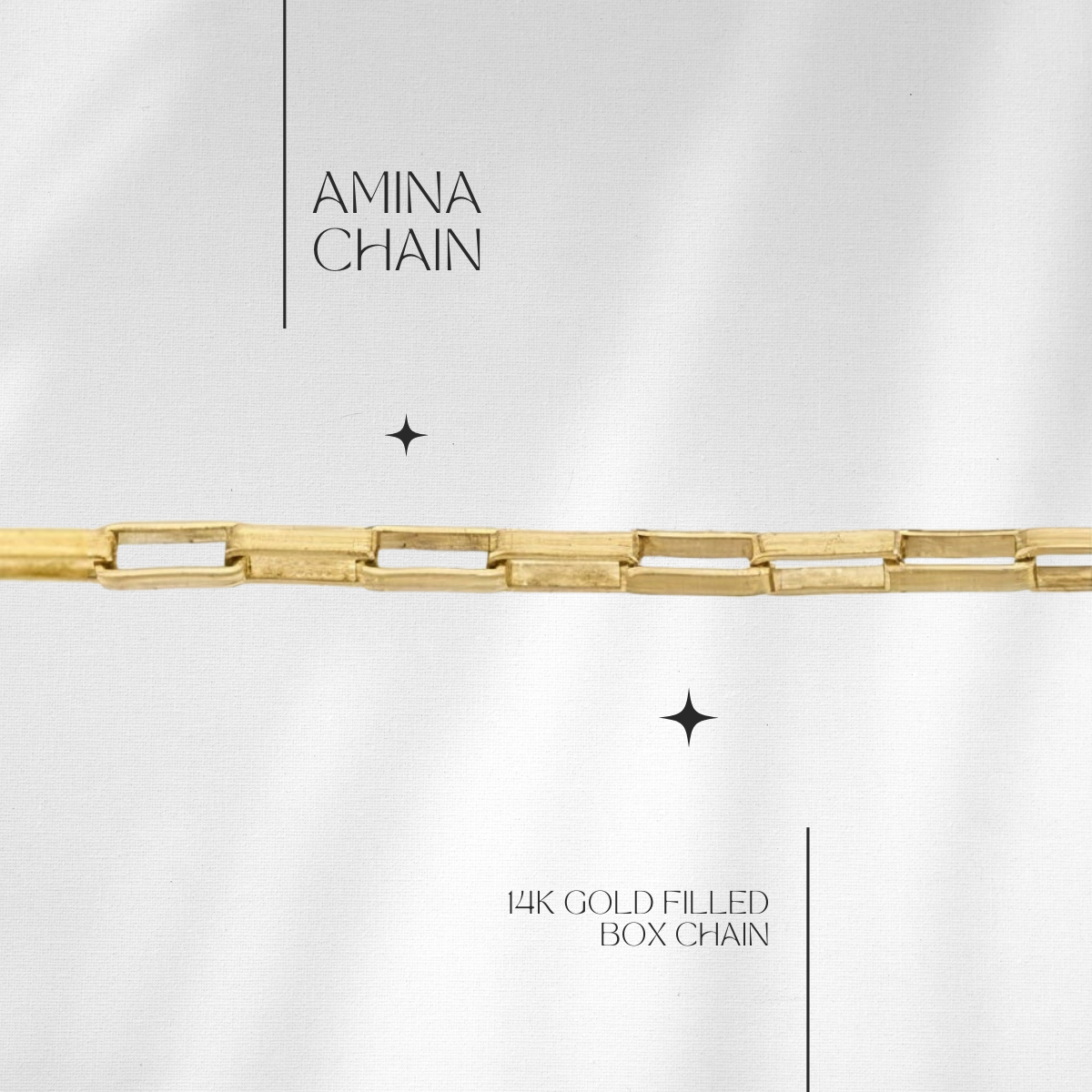 NEW Amina Box Chain in 14k Gild Fill // RESERVATION for IN-PERSON Permanent Jewelry