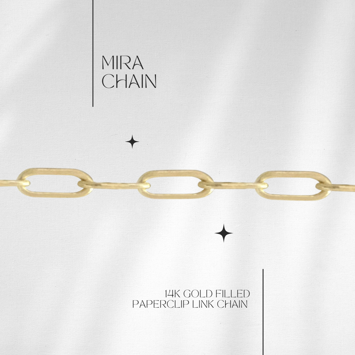 Mira Paperclip Chain in 14k GF // RESERVATION for IN-PERSON Permanent Jewelry