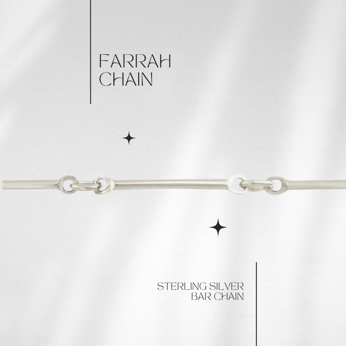 Farrah Bar Chain in Sterling // RESERVATION for IN-PERSON Permanent Jewelry