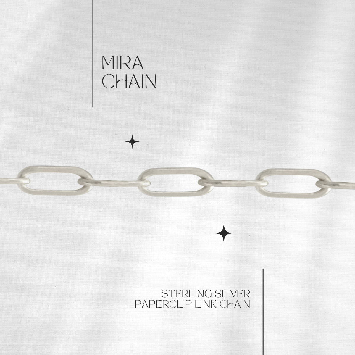 Mira Paperclip Chain in Sterling // RESERVATION for IN-PERSON Permanent Jewelry