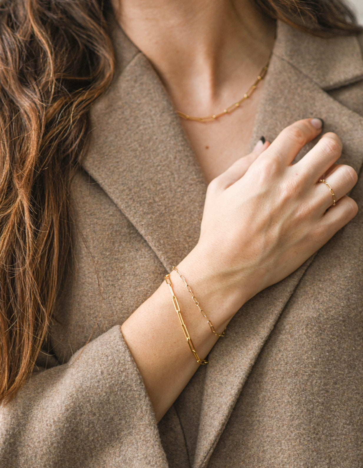 Chain Link Bracelet // with clasp // 14k GF or Sterling