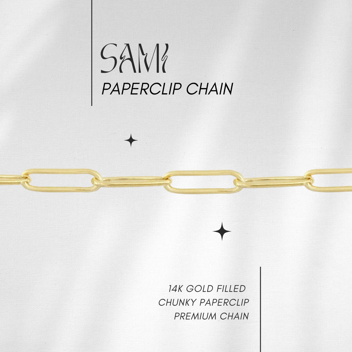 NEW Sami Premium Paperclip Chain in 14k GF // RESERVATION  for IN-PERSON Permanent Jewelry