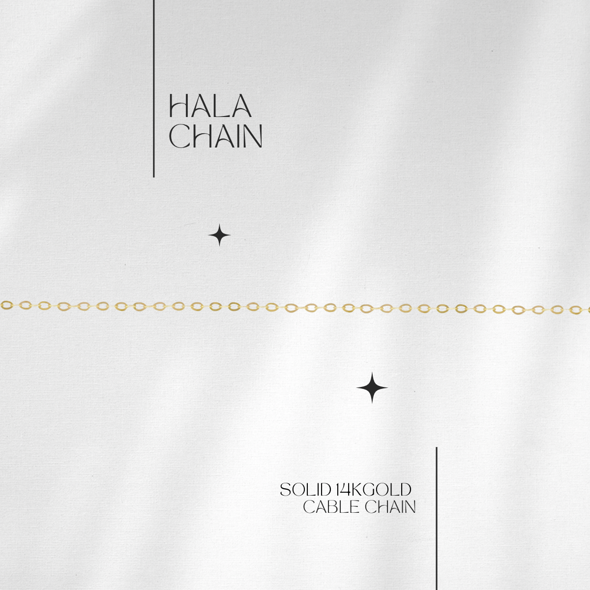 Hala Solid Gold Rolo Chain // RESERVATION  for IN-PERSON Permanent Jewelry