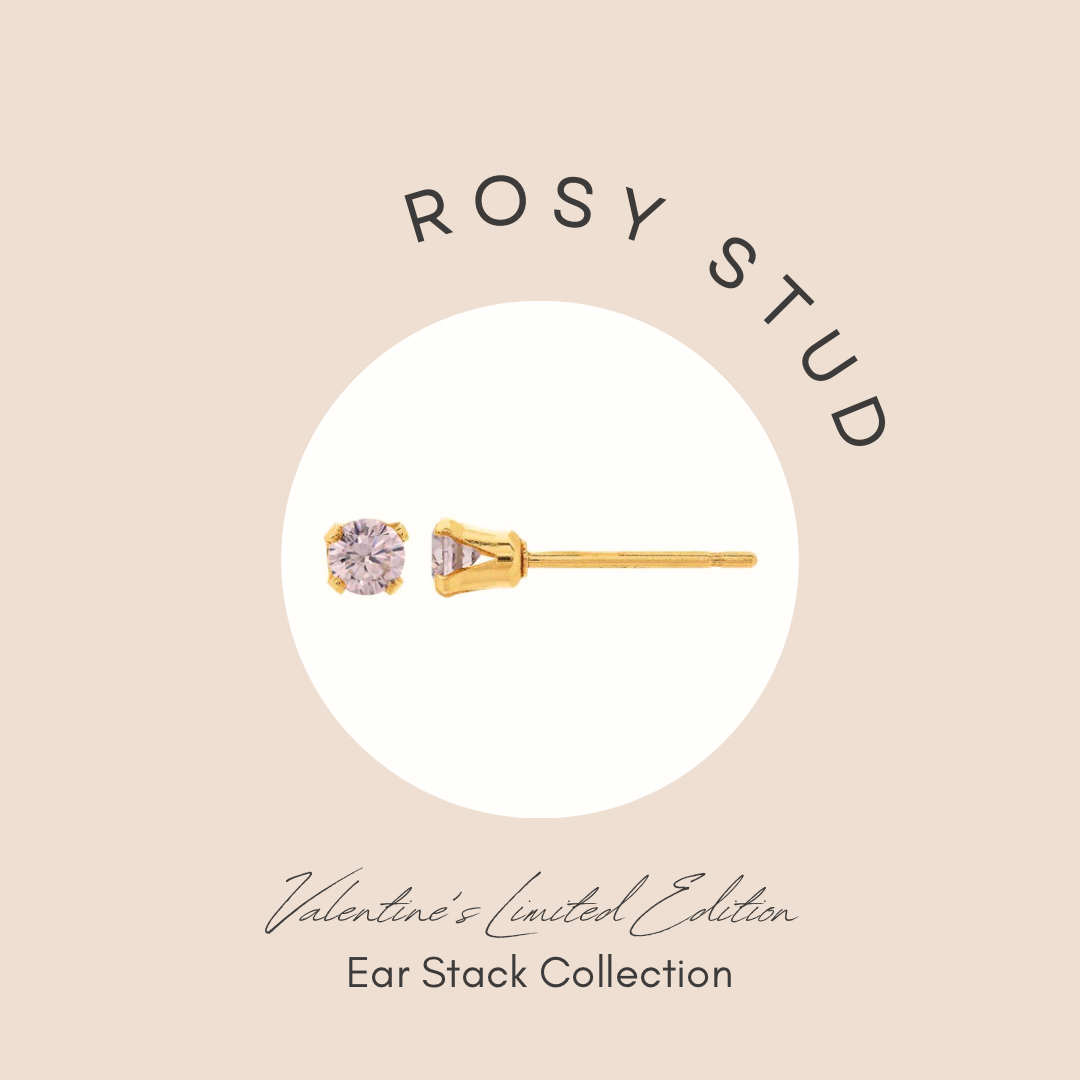 Rosy Stud // Ear Stack Collection