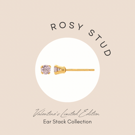 Rosy Stud // Ear Stack Collection