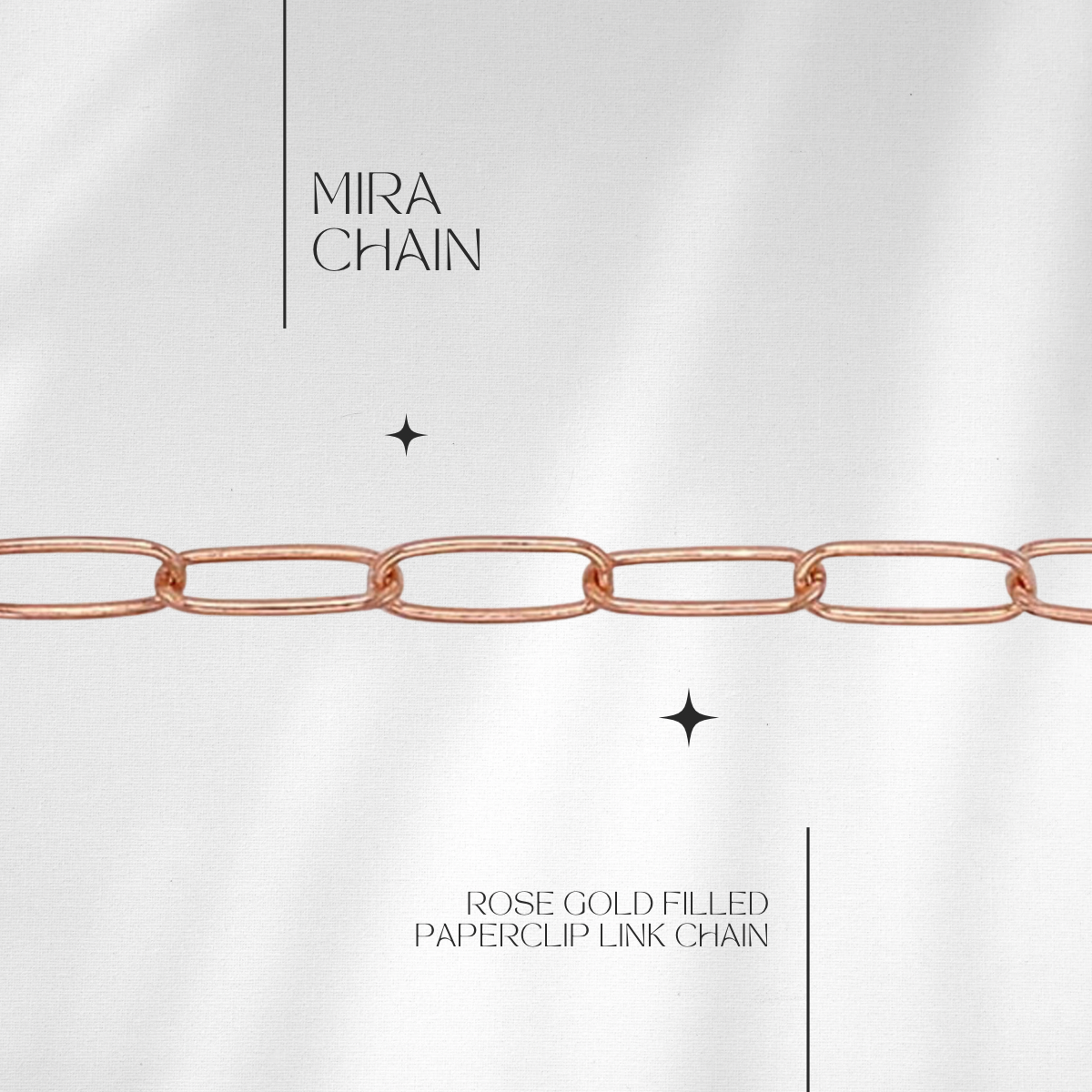 Mira Paperclip Chain in ROSE GF // RESERVATION  for IN-PERSON Permanent Jewelry