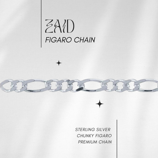 NEW Zaid Premium Figaro Chain in Sterling // RESERVATION  for IN-PERSON Permanent Jewelry (Copy)