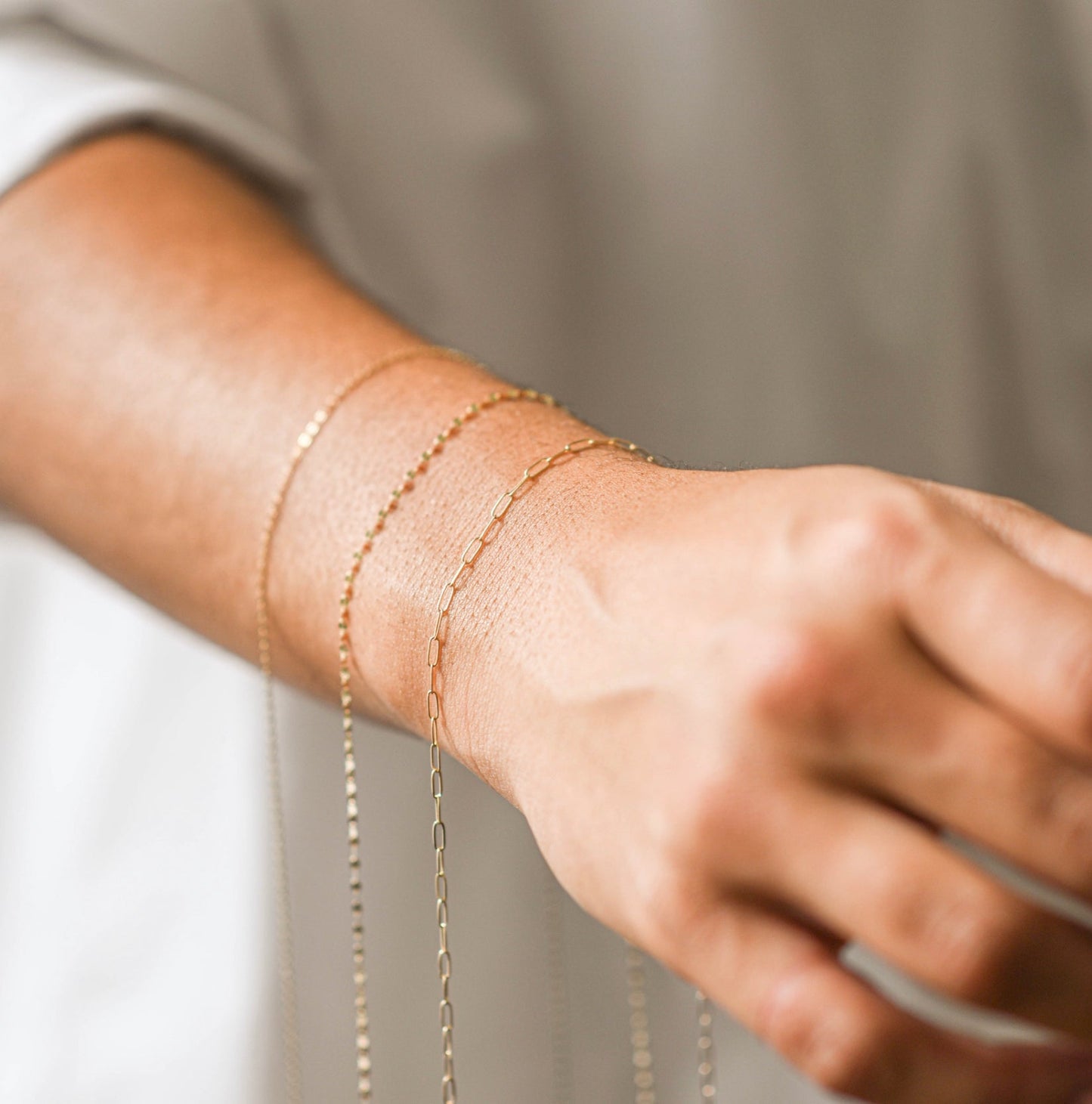 Mira Solid Gold Paperclip Chain // RESERVATION  for IN-PERSON Permanent Jewelry