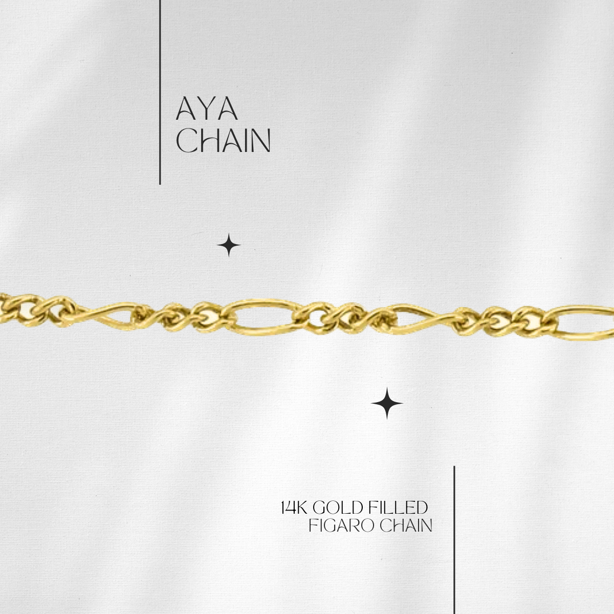 Aya Figaro Chain in 14k GF// RESERVATION  for IN-PERSON Permanent Jewelry