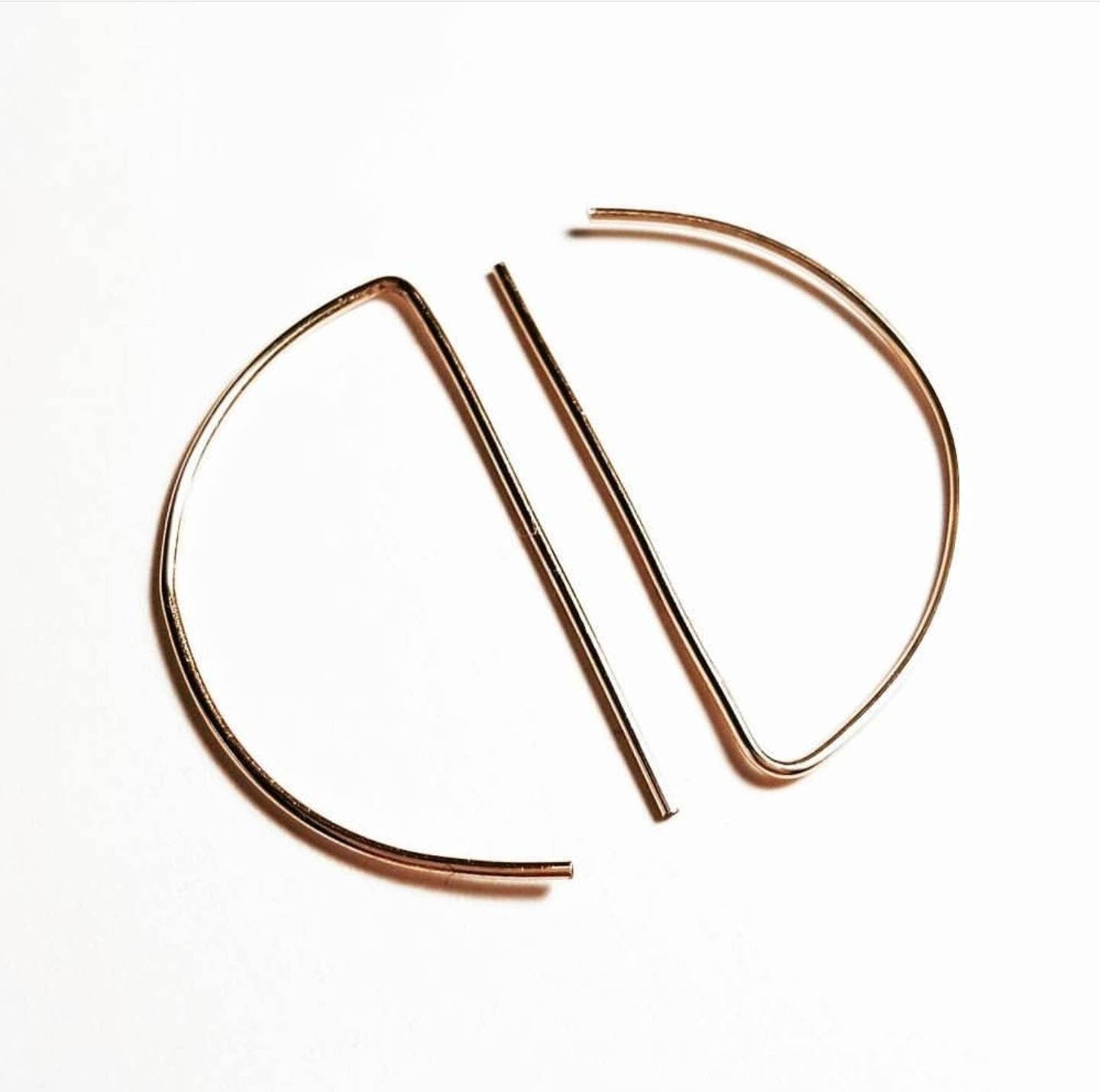 Florence Half-Moon Hoops // 14k GF or Sterling