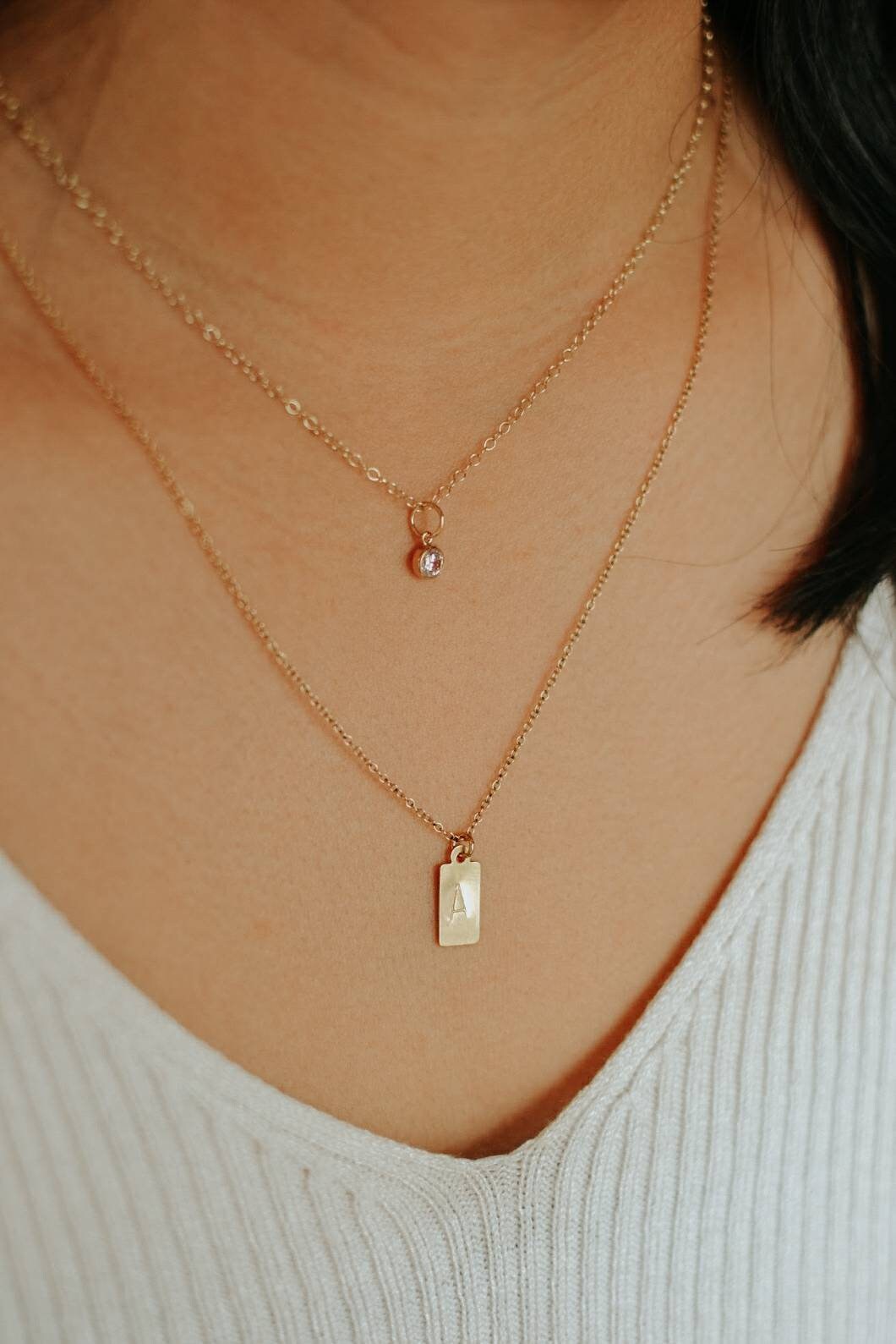 Samara Necklace // Cubic Zirconia + 14k GF