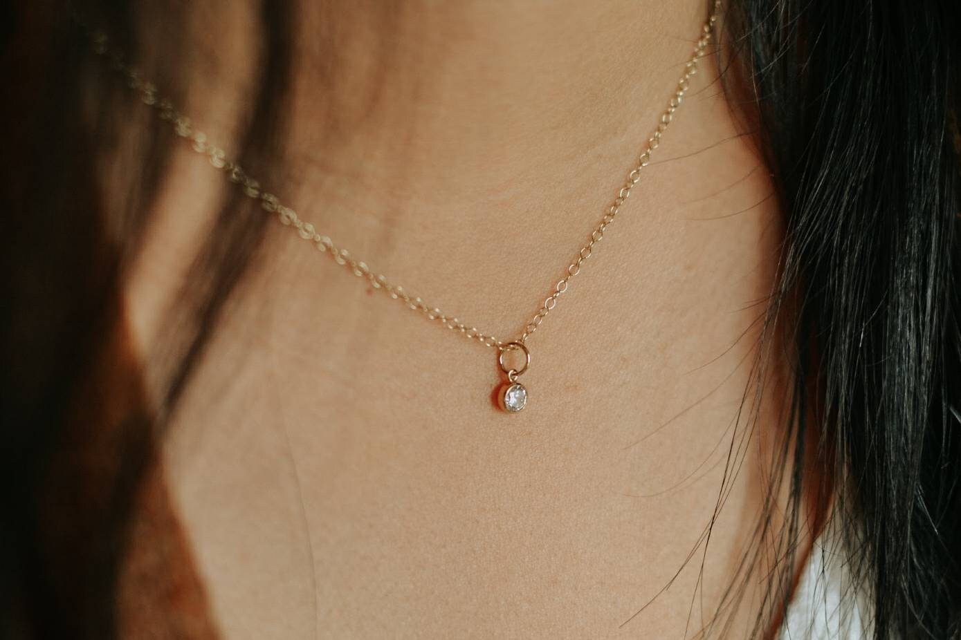 Samara Necklace // Cubic Zirconia + 14k GF