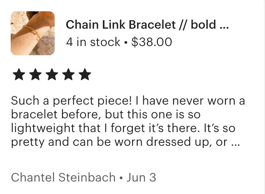 Chain Link Bracelet // with clasp // 14k GF or Sterling