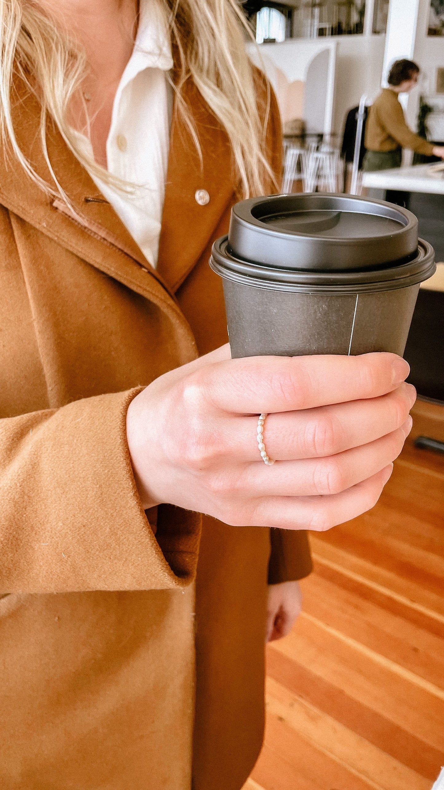 Pearla Beaded Ring // authentic freshwater pearls